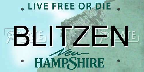 BLITZEN New Hampshire License Plate