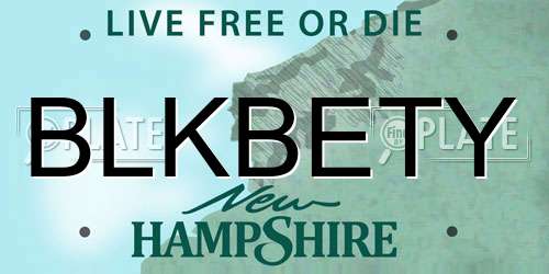 BLKBETY New Hampshire License Plate