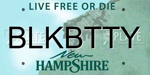 BLKBTTY New Hampshire License Plate