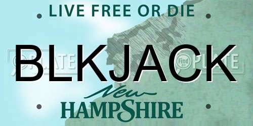 BLKJACK New Hampshire License Plate