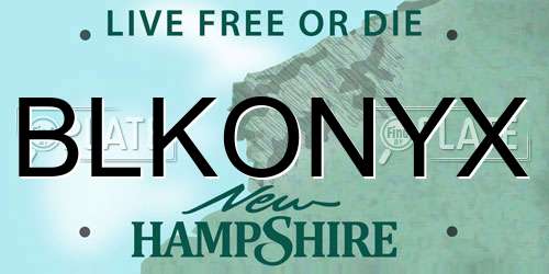 BLKONYX New Hampshire License Plate