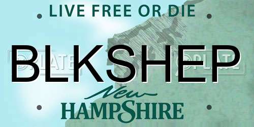 BLKSHEP New Hampshire License Plate