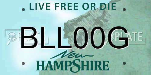 BLL00G New Hampshire License Plate