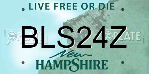 BLS24Z New Hampshire License Plate