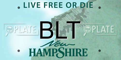 BLT New Hampshire License Plate