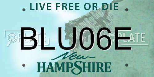 BLU06E New Hampshire License Plate