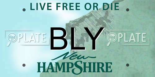 BLY New Hampshire License Plate