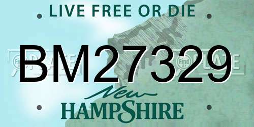 BM27329 New Hampshire License Plate