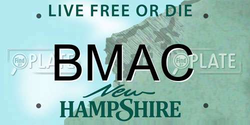 BMAC New Hampshire License Plate