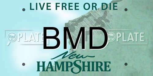 BMD New Hampshire License Plate