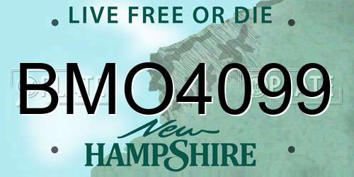 BMO4099 New Hampshire License Plate