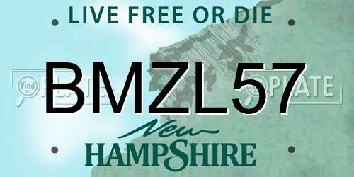 BMZL57 New Hampshire License Plate