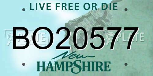 BO20577 New Hampshire License Plate
