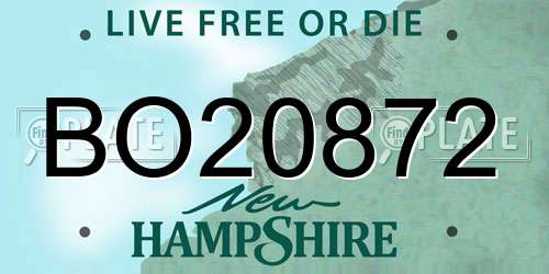 BO20872 New Hampshire License Plate