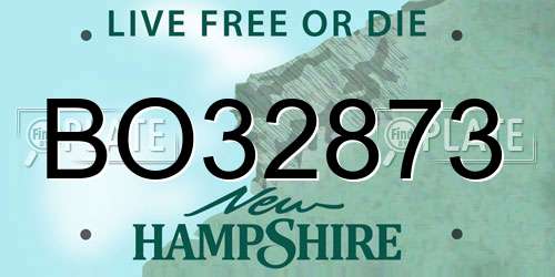 BO32873 New Hampshire License Plate