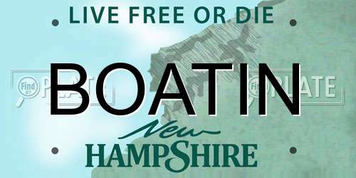 BOATIN New Hampshire License Plate