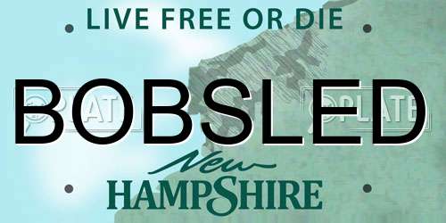BOBSLED New Hampshire License Plate