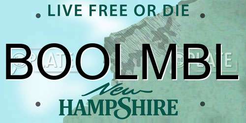 BOOLMBL New Hampshire License Plate