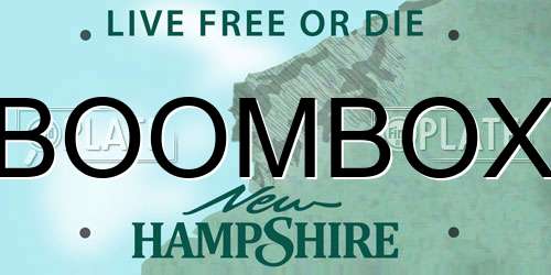 BOOMBOX New Hampshire License Plate