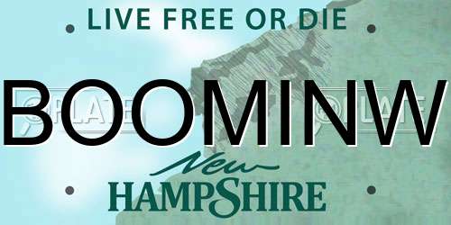 BOOMINW New Hampshire License Plate