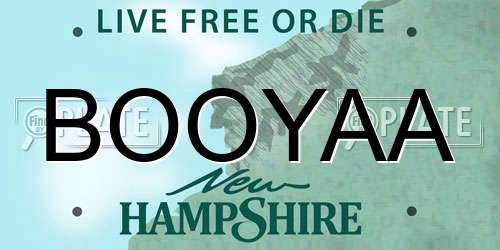 BOOYAA New Hampshire License Plate