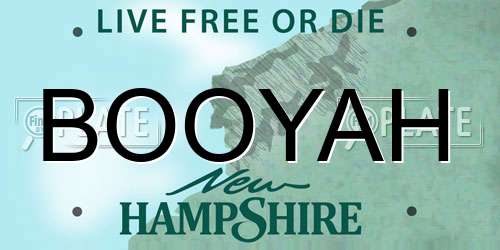 BOOYAH New Hampshire License Plate