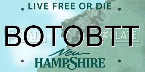 BOTOBTT New Hampshire License Plate