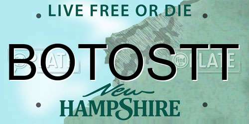 BOTOSTT New Hampshire License Plate
