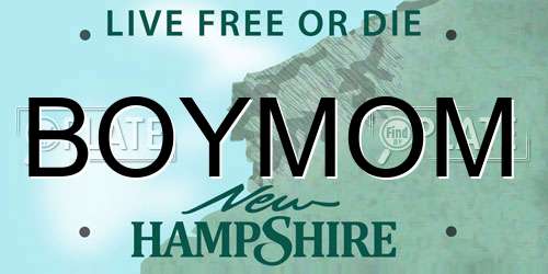 BOYMOM New Hampshire License Plate