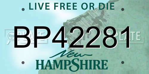 BP42281 New Hampshire License Plate
