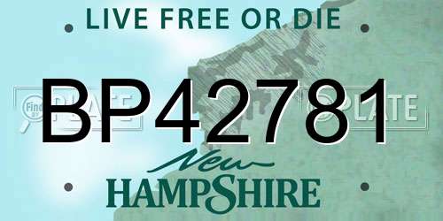BP42781 New Hampshire License Plate