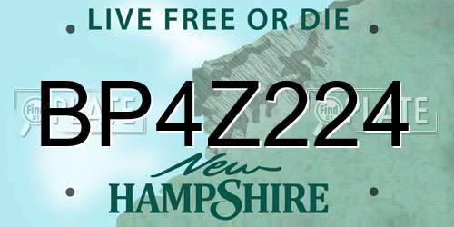 BP4Z224 New Hampshire License Plate