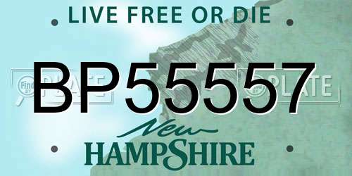 BP55557 New Hampshire License Plate