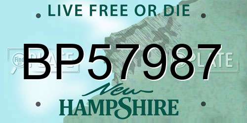 BP57987 New Hampshire License Plate