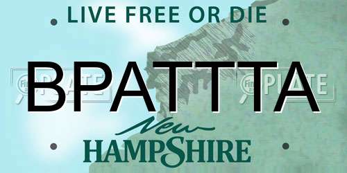 BPATTTA New Hampshire License Plate