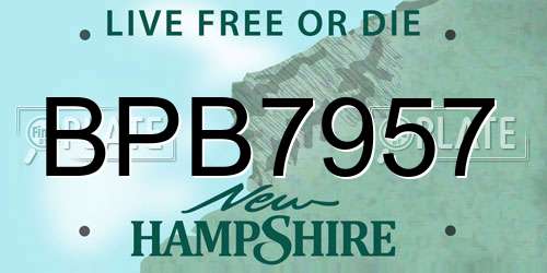 BPB7957 New Hampshire License Plate