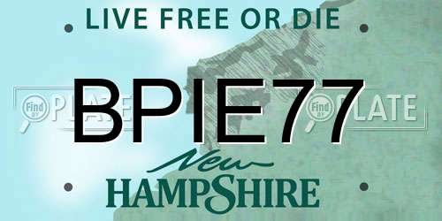 BPIE77 New Hampshire License Plate