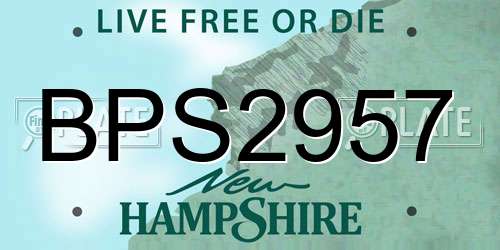 BPS2957 New Hampshire License Plate