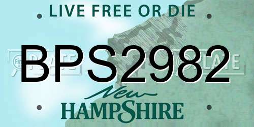 BPS2982 New Hampshire License Plate