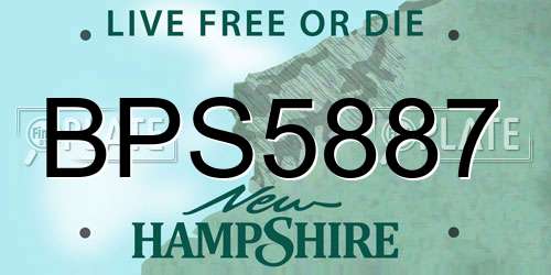 BPS5887 New Hampshire License Plate