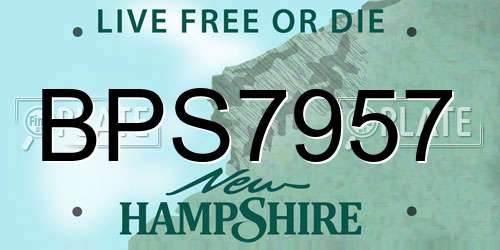 BPS7957 New Hampshire License Plate