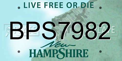 BPS7982 New Hampshire License Plate