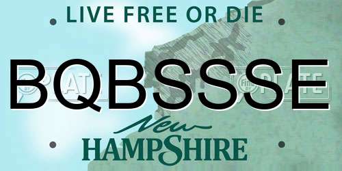 BQBSSSE New Hampshire License Plate