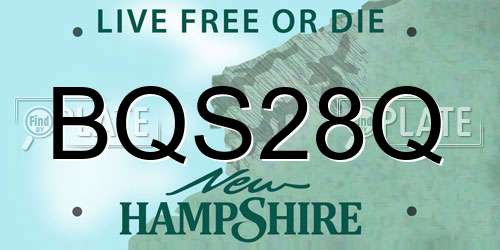 BQS28Q New Hampshire License Plate