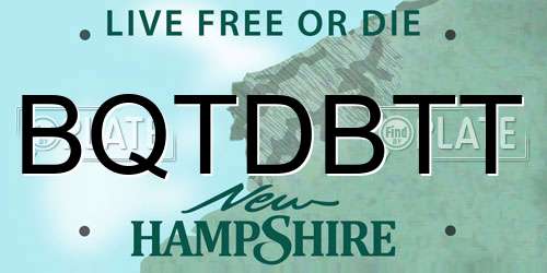 BQTDBTT New Hampshire License Plate