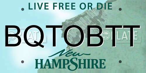 BQTOBTT New Hampshire License Plate