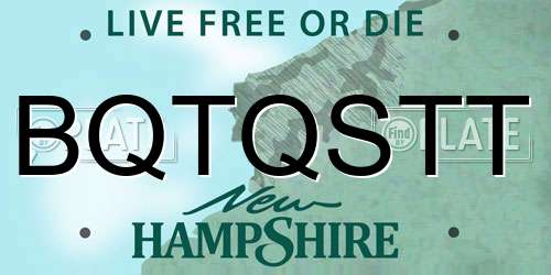BQTQSTT New Hampshire License Plate