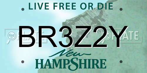BR3Z2Y New Hampshire License Plate