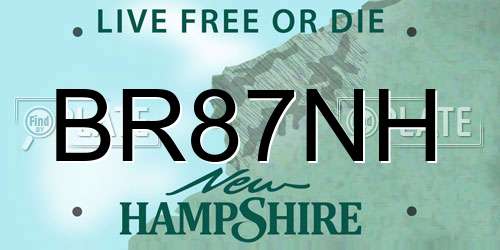 BR87NH New Hampshire License Plate
