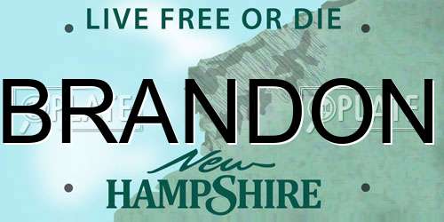 BRANDON New Hampshire License Plate